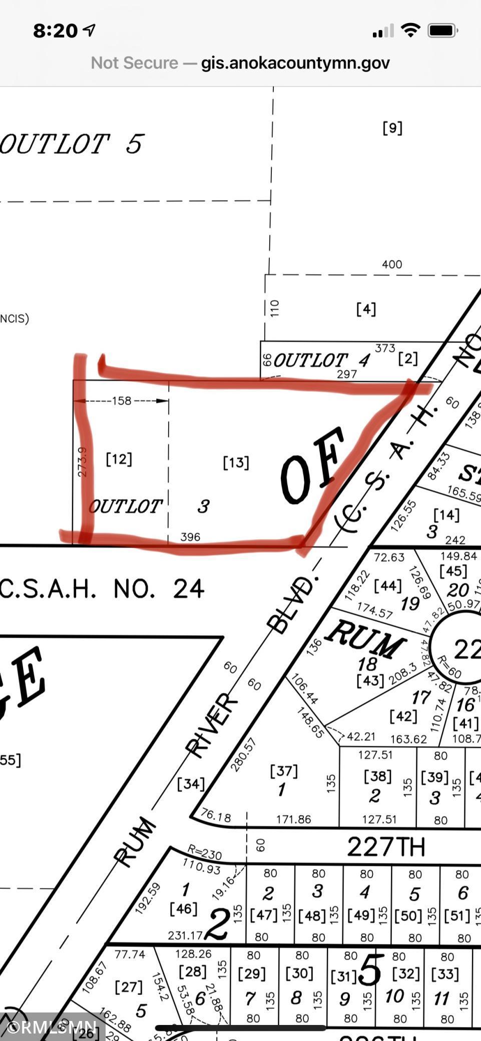 View of Land at 22708 Rum River Boulevard, Saint Francis MN 55070, Saint Francis - Mike Wilen | Minnesota Team Real Estate