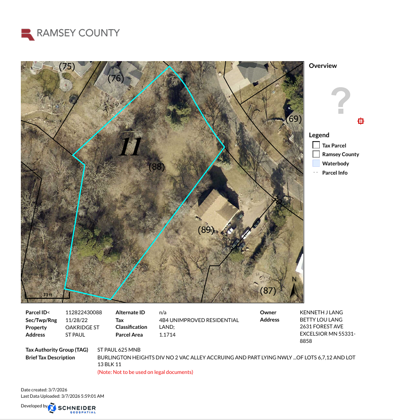 View of Land at TBD Oakridge Street, Saint Paul MN 55119, Saint Paul (9 of 16) - Mike Wilen | Minnesota Team Real Estate