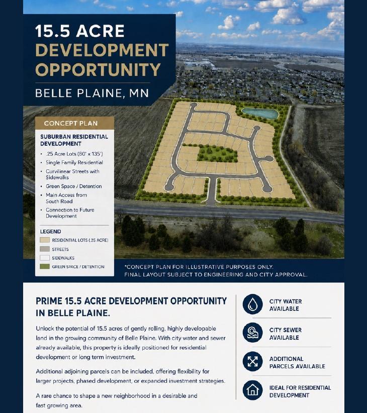 View of Land at XX Daniel Drive, Belle Plaine MN 56011, Belle Plaine - Mike Wilen | Minnesota Team Real Estate