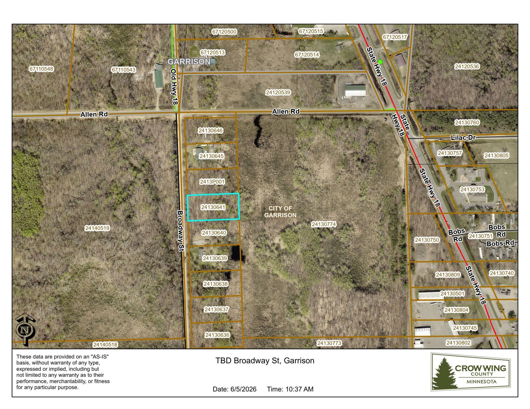 View of Land at TBD Broadway St., Garrison MN 56450, Garrison - Mike Wilen | Minnesota Team Real Estate