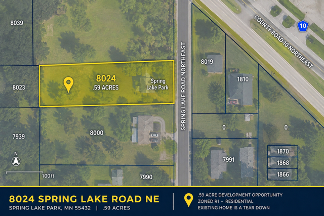 View of Land at 8054 Spring Lake Road, Spring Lake Park MN 55432, Spring Lake Park (4 of 4) - Mike Wilen | Minnesota Team Real Estate