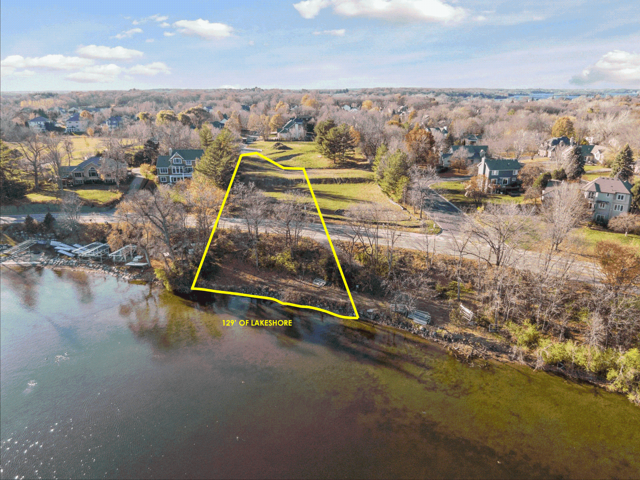 View of Lake Property, Residential Lot at 3921x White Oak Lane, Chanhassen - Mike Wilen | Minnesota Team Real Estate